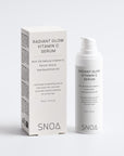 SNOA Radiant Glow Vitamin C Serum packaging on a white background