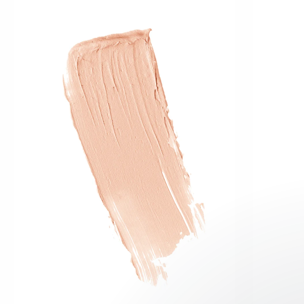 Beige sunscreen swatch on a white background